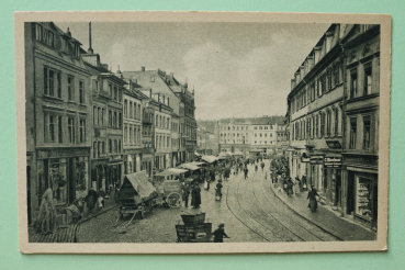 Postcard PC Saarbruecken 1910-1920 market day Town architecture Saarland